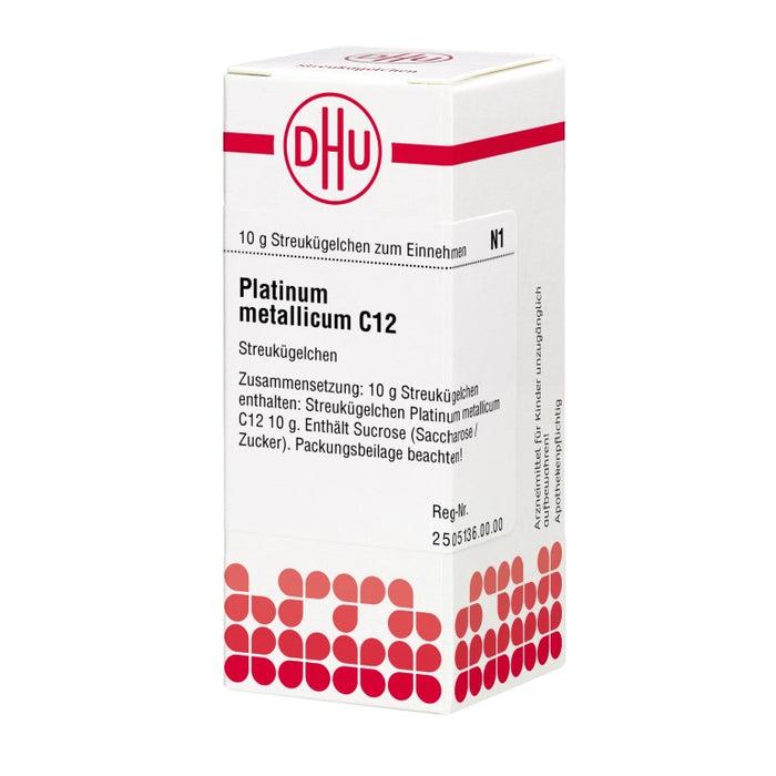 Platinum metallicum C12 DHU Globuli, 10 g Globules