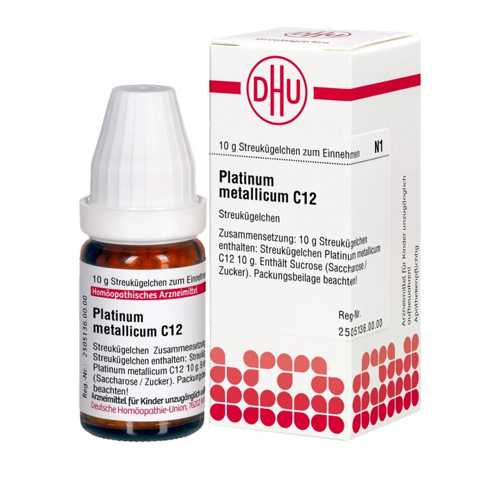 Platinum metallicum C12 DHU Globuli, 10 g Globules