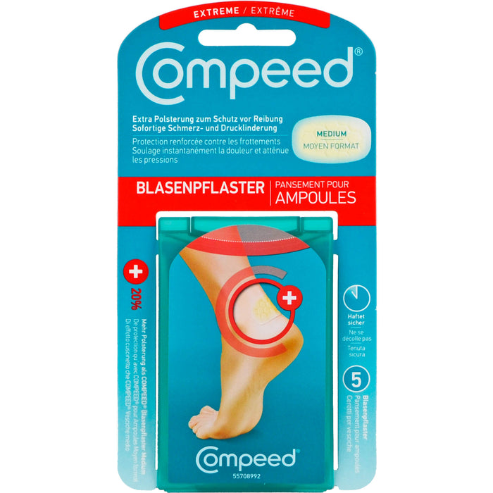 Compeed Blasenpflaster Extreme Medium für die Ferse, 5 pc Pansement