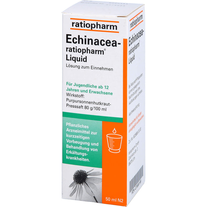 Echinacea-ratiopharm Liquid pflanzliches Immunstimulanz, 50 ml Solution