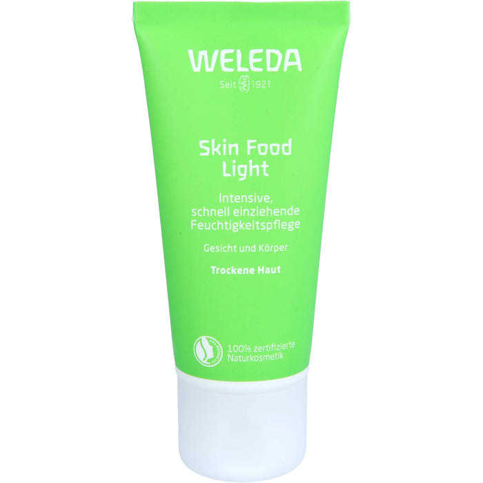 WELEDA Skin Food Light intensive, schnell einziehende Feuchtigkeitspflege für Gesicht und Körper, 30 ml Crème