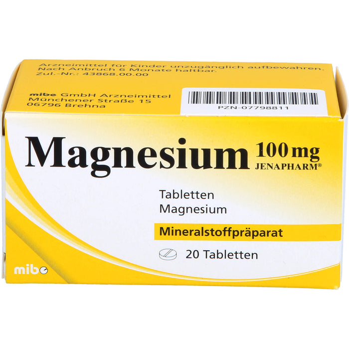JENAPHARM Magnesium 100 mg Tabletten, 20 St. Tabletten