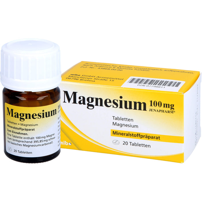 JENAPHARM Magnesium 100 mg Tabletten, 20 St. Tabletten