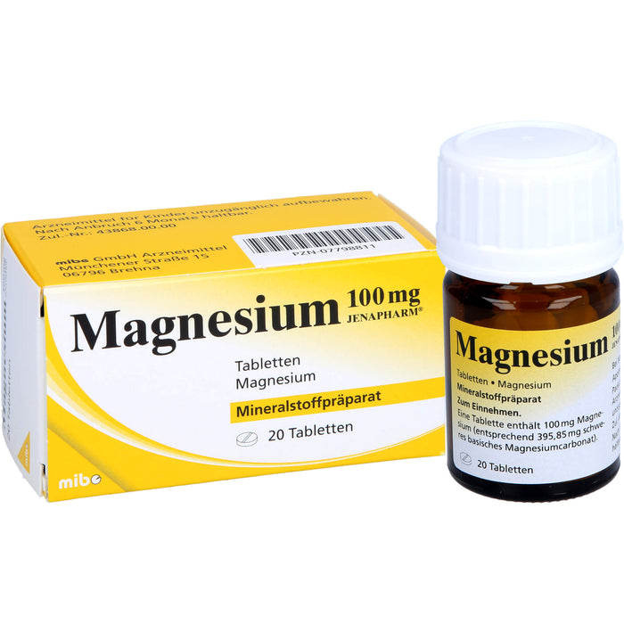 JENAPHARM Magnesium 100 mg Tabletten, 20 pcs. Tablets