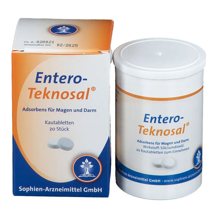 Entero-Teknosal Kautabletten Adsorbens für Magen und Darm, 20 pcs. Tablets