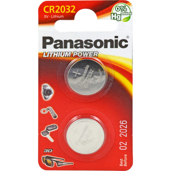 Batterie Lithium Zelle 3V CR 2032, 2 St 