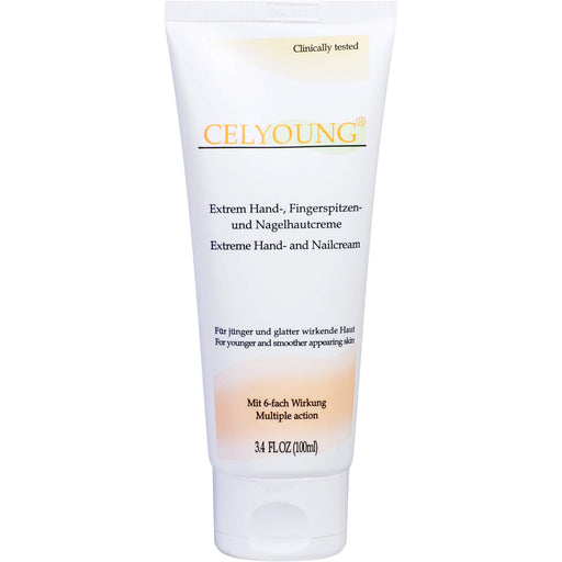 CELYOUNG Extrem Hand-, Fingerspitzen- und Nagelhautcreme für jünger und glatter wirkende Haut, 100 ml Creme