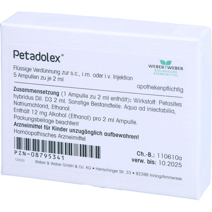 Petadolex flüssige Verdünnung, 5 pc Ampoules