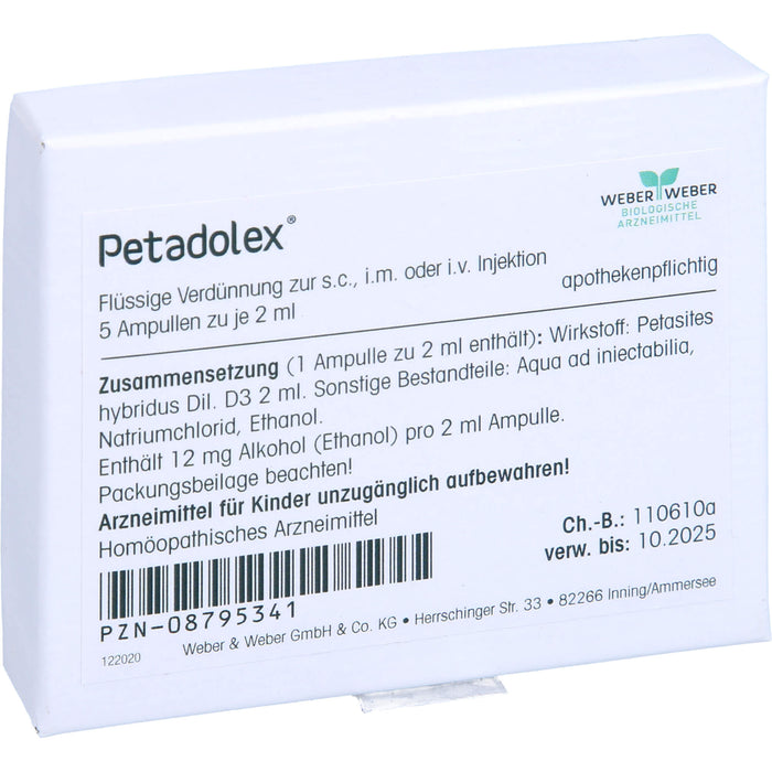 Petadolex flüssige Verdünnung, 5 pc Ampoules