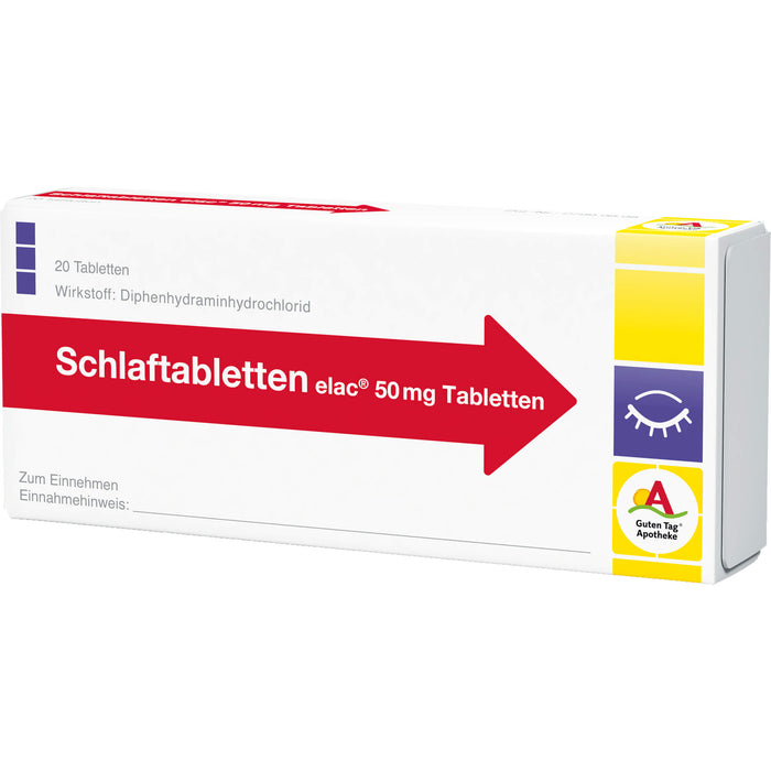 Schlaftabletten elac  50 mg Tabletten, 20 pc Tablettes