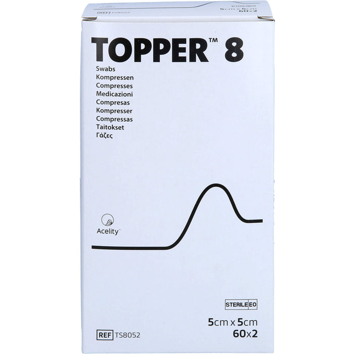 TOPPER 8 Kompressen steril 5 cm x 5 cm, 120 St. Kompressen