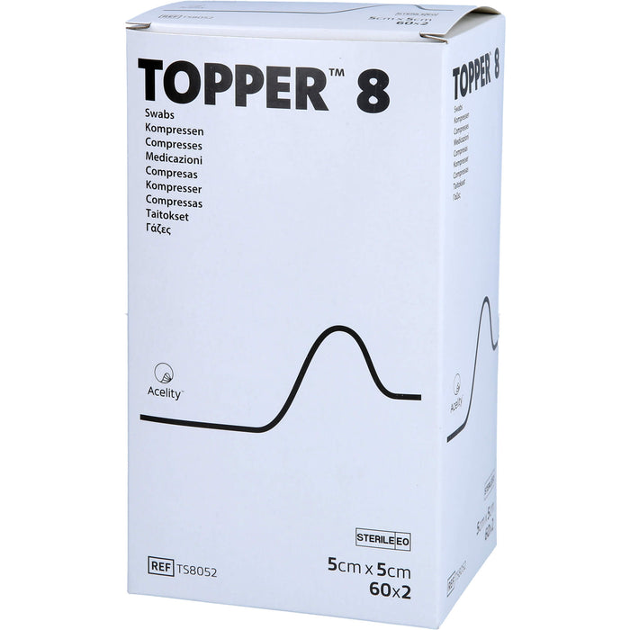 TOPPER 8 Kompressen steril 5 cm x 5 cm, 120 pc Compresses