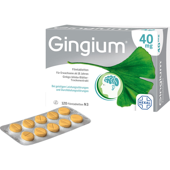 Gingium 40 mg Filmtabletten, 120 pc Tablettes