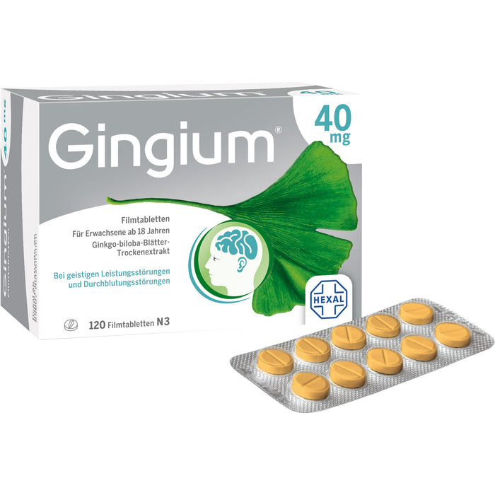 Gingium 40 mg Filmtabletten, 120 pc Tablettes