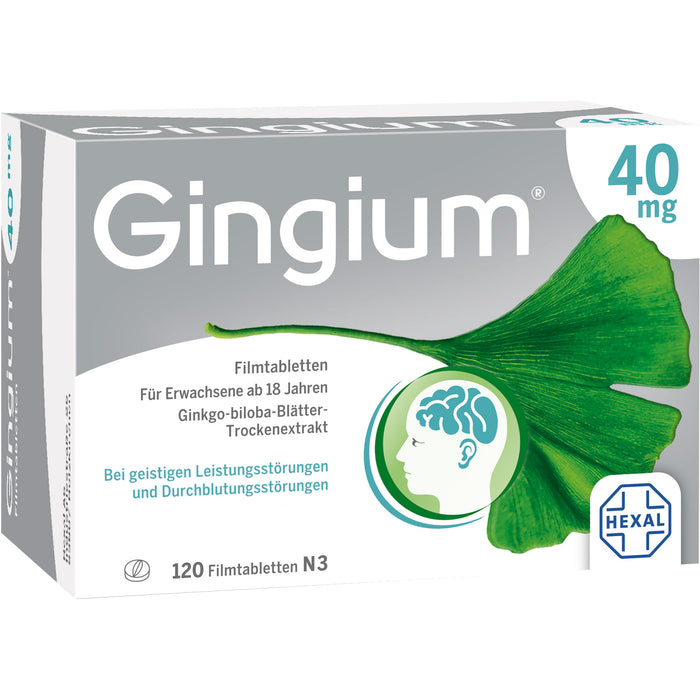Gingium 40 mg Filmtabletten, 120 pc Tablettes