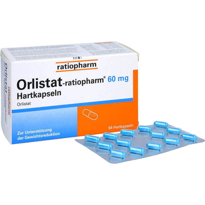 Orlistat-ratiopharm 60 mg Hartkapseln, 84 pcs. Capsules