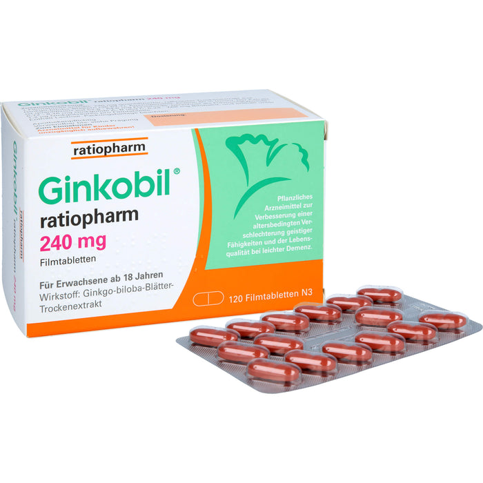 Ginkobil® ratiopharm 240 mg Filmtabletten, 120 St FTA