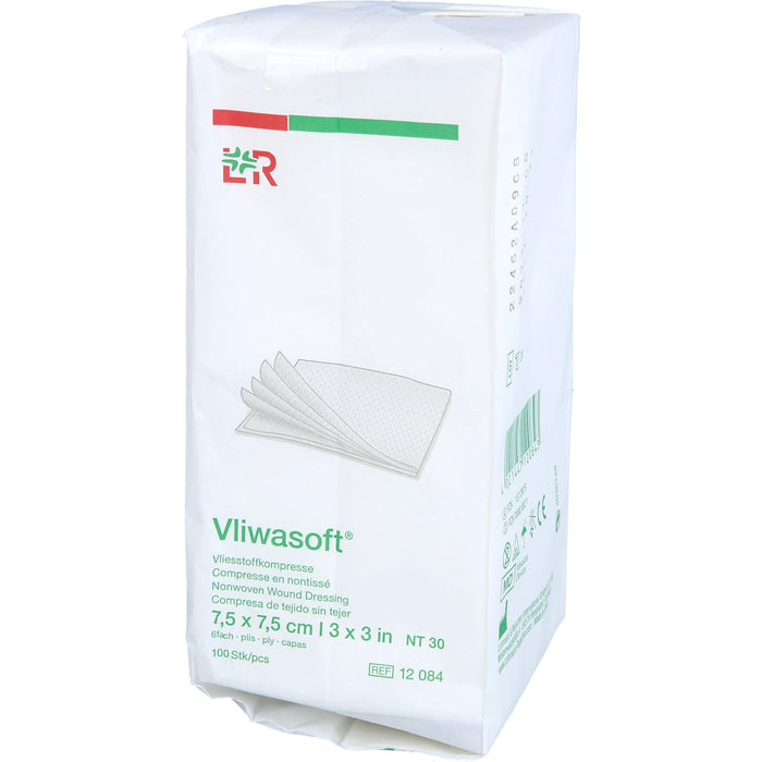 Vliwasoft Vlieskompresse unsteril 7,5x7,5cm, 100 pc Compresses