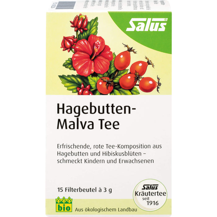 Salus Hagebutten-Malva Tee Bio Früchtetee, 15 St. Filterbeutel