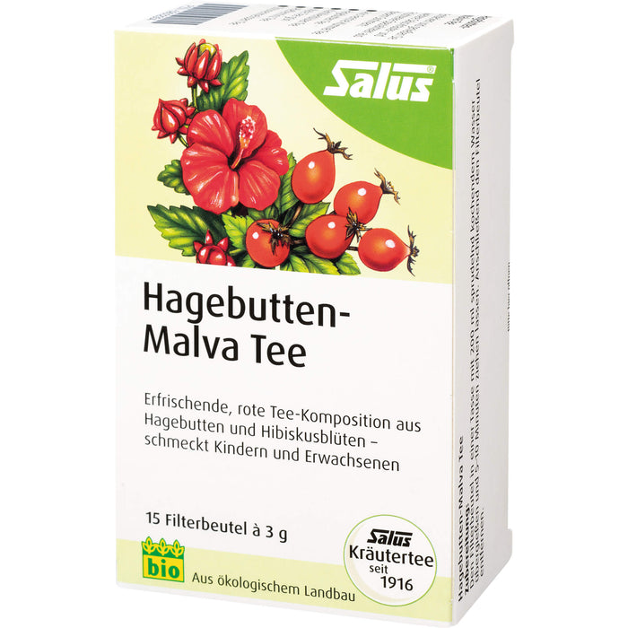 Salus Hagebutten-Malva Tee Bio Früchtetee, 15 St. Filterbeutel