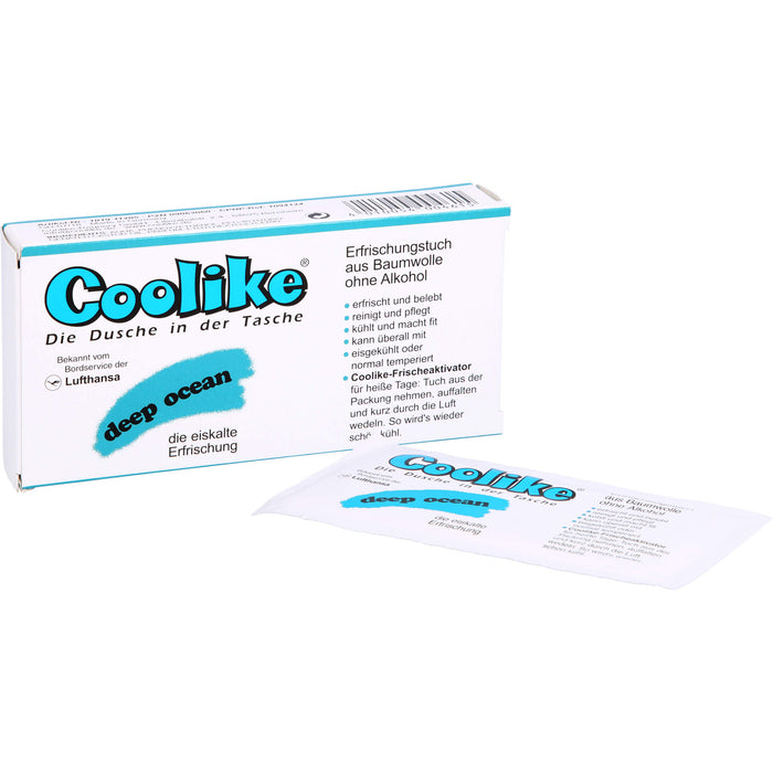 Coolike Erfrischungstuch aus Baumwolle Duftnote deep ocean, 5 pc Tissus