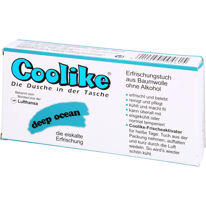 Coolike Erfrischungstuch aus Baumwolle Duftnote deep ocean, 5 pc Tissus