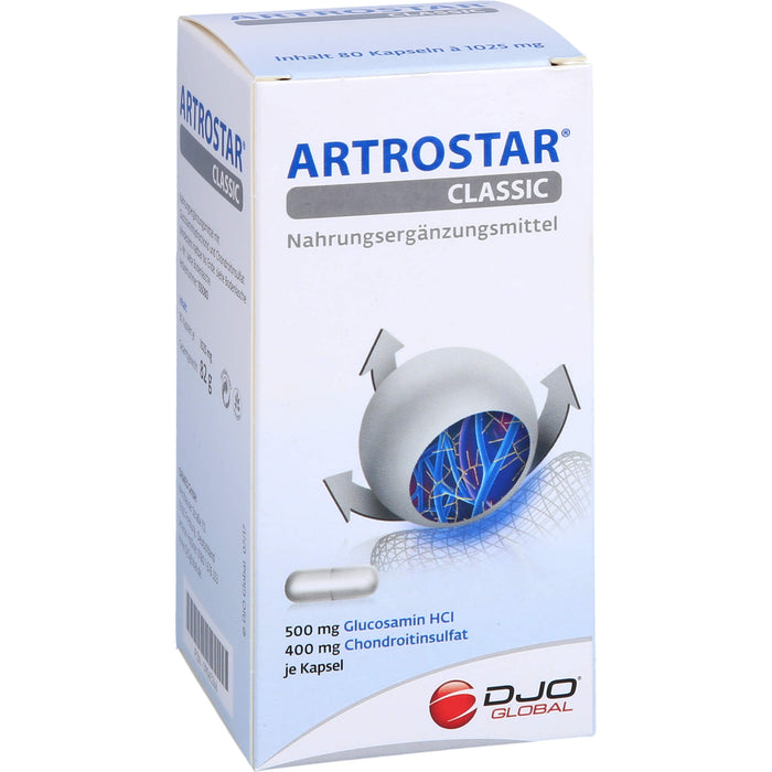 DJO Artrostar Classic Kapseln mit Glucosamin und Chondroitin, 80 St. Kapseln