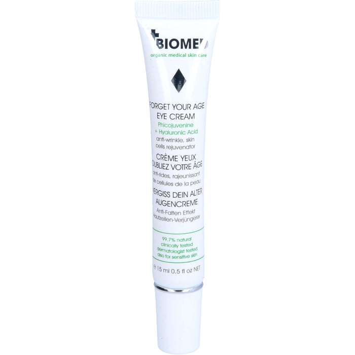BIOMED VERGISS DEIN ALTER AUGENPFLEGE, 15 ml CRE