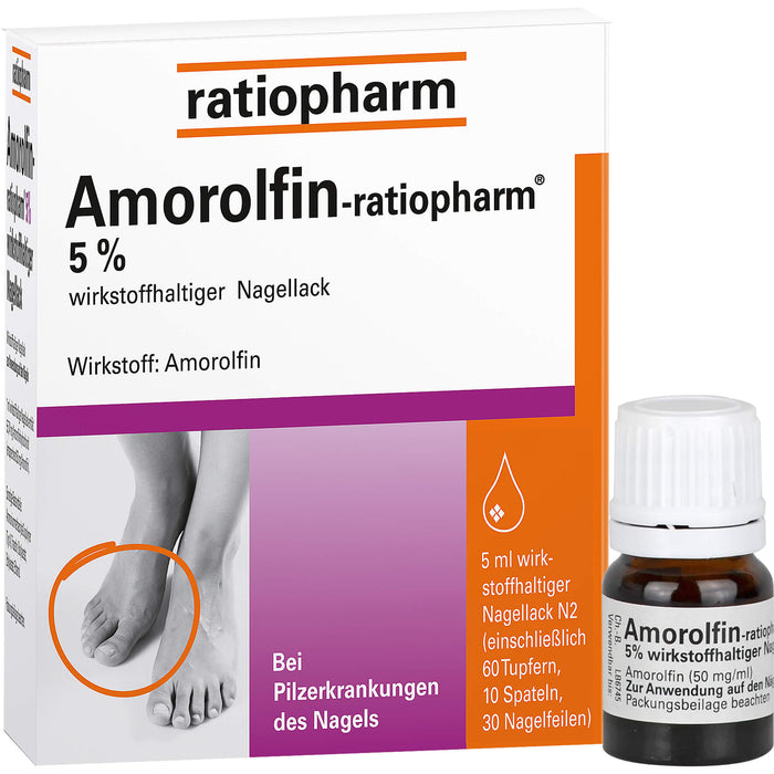 Amorolfin-ratiopharm  5% wirkstoffhaltiger Nagellack, 5 ml Nail varnish containing active ingredients