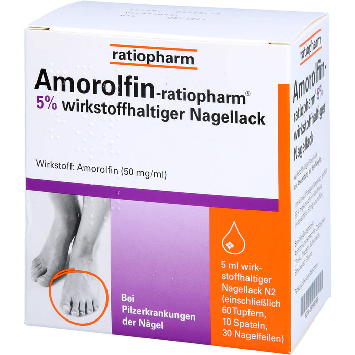 Amorolfin-ratiopharm  5% wirkstoffhaltiger Nagellack, 5 ml Nail varnish containing active ingredients