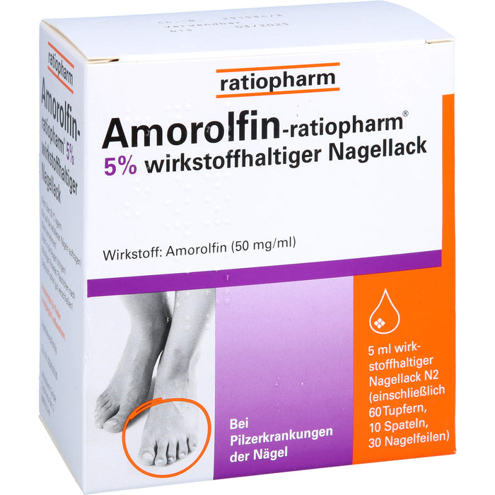 Amorolfin-ratiopharm  5% wirkstoffhaltiger Nagellack, 5 ml Nail varnish containing active ingredients