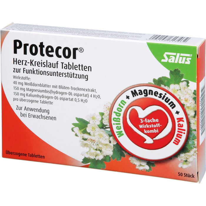 Salus Protecor Herz-Kreislauf Tabletten zur Funktionsunterstützung, 50 pcs. Tablets