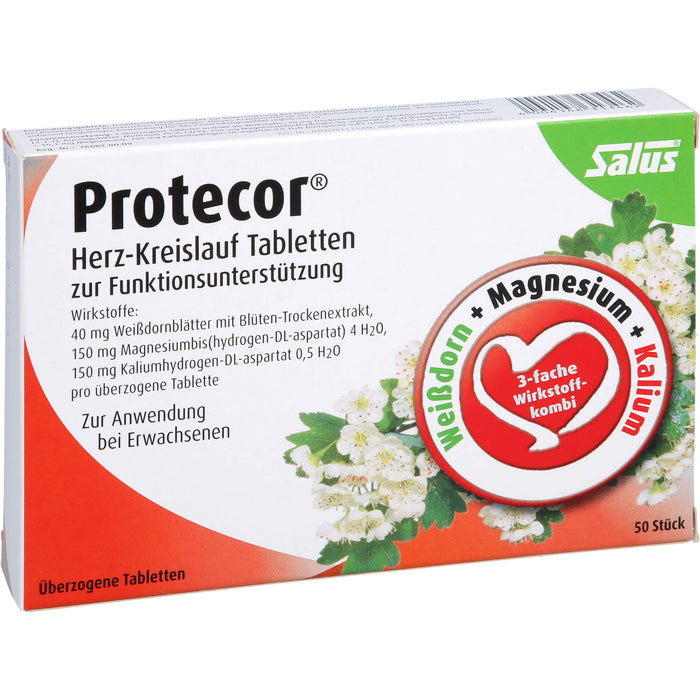 Salus Protecor Herz-Kreislauf Tabletten zur Funktionsunterstützung, 50 pcs. Tablets