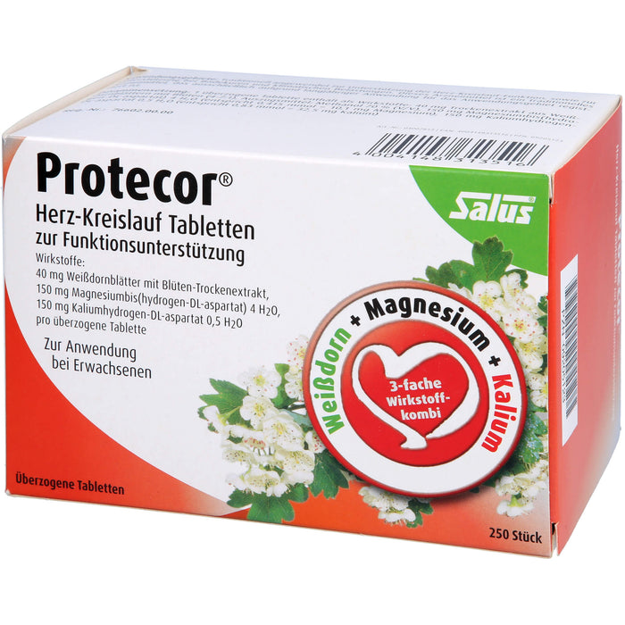 Salus Protecor Herz-Kreislauf Tabletten zur Funktionsunterstützung, 250 pc Tablettes