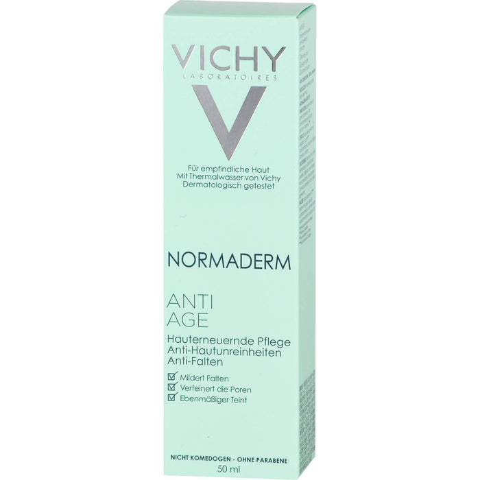 VICHY Normaderm Anti-Age hauterneuernde Pflege, Anti-Hautunreinheiten und Anti-Falten, 50 ml Crème
