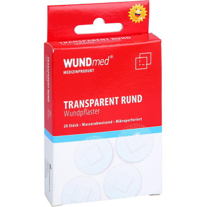 WUNDmed Wund-Pflaster rund transparent Ø 2,5 cm, 20 pcs. Patch