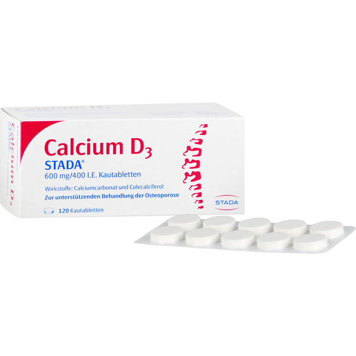 Calcium D3 STADA  600 mg/400 I.E. Kautabletten, 120 St. Tabletten