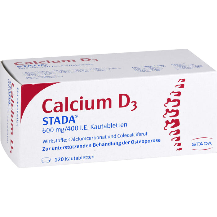 Calcium D3 STADA  600 mg/400 I.E. Kautabletten, 120 St. Tabletten