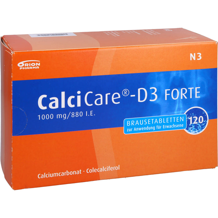 CalciCare-D3 Forte 1000 mg  / 880 I.E. Brausetabletten, 120 pcs. Tablets