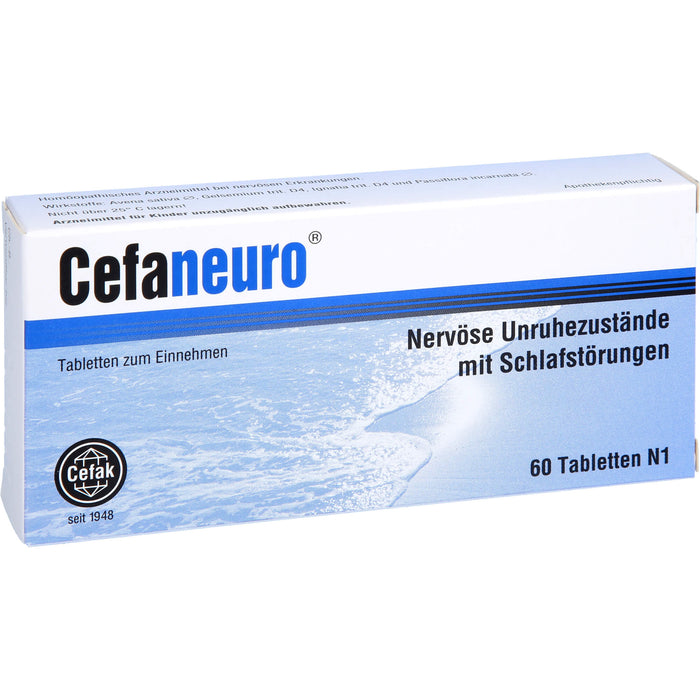 Cefaneuro Tabletten bei nervösen Unruhezuständen mit Schlafstörungen, 60 pcs. Tablets