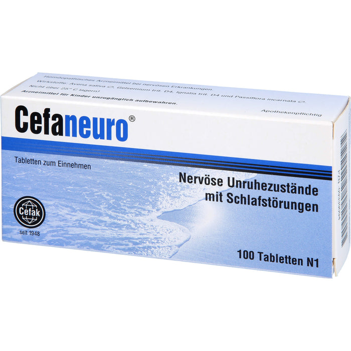 Cefaneuro Tabletten bei nervösen Unruhezuständen mit Schlafstörungen, 100 pcs. Tablets