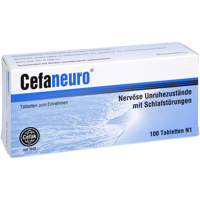 Cefaneuro Tabletten bei nervösen Unruhezuständen mit Schlafstörungen, 100 pcs. Tablets