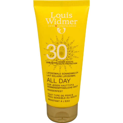 Louis Widmer All Day liposomale Sonnenmilch SPF 30 für sensible Haut, 100 ml Creme