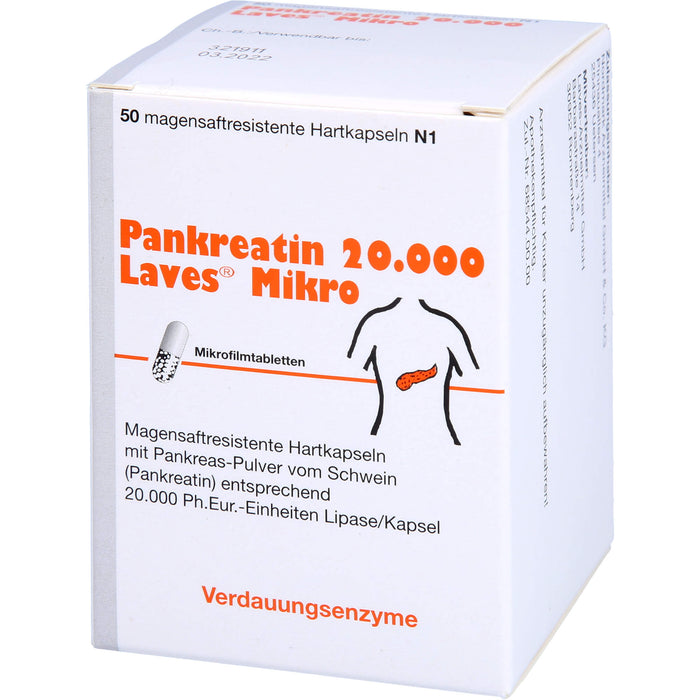 Laves Pankreatin 20.000 Hartkapseln, 50 pc Capsules