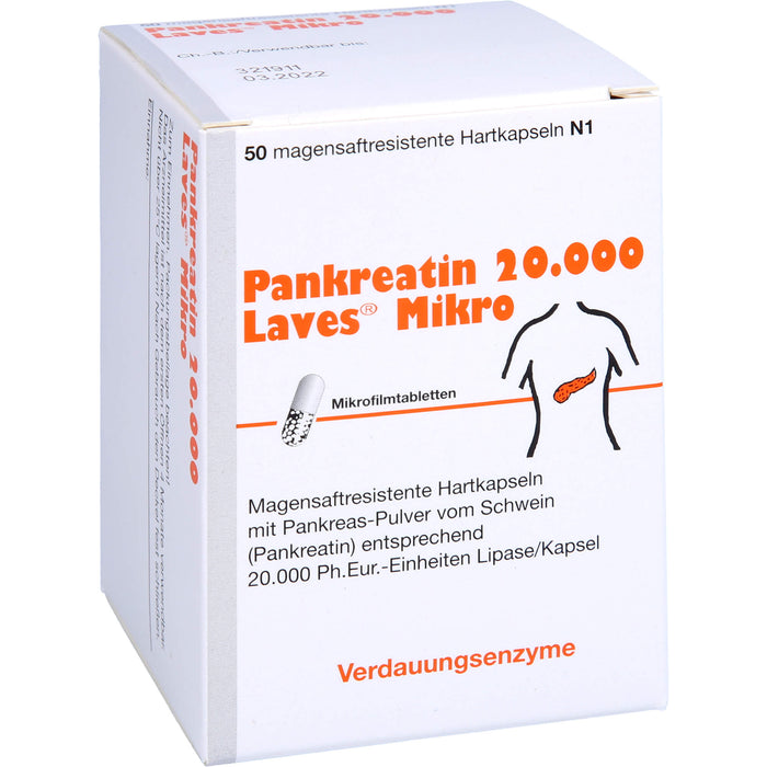 Laves Pankreatin 20.000 Hartkapseln, 50 pc Capsules