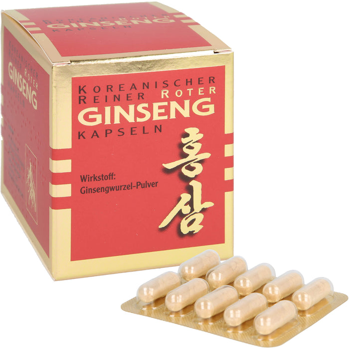 Koreanischer Reiner Roter Ginseng Wurzelpulv 300mg, 100 pcs. Capsules