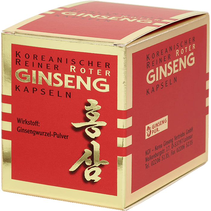 Koreanischer Reiner Roter Ginseng Wurzelpulv 300mg, 100 pcs. Capsules