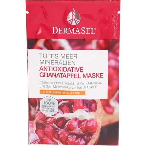 DERMASEL Totes Meer Maske Granatapfel für ein verfeinertes Hautbild, 12 ml Gesichtsmaske