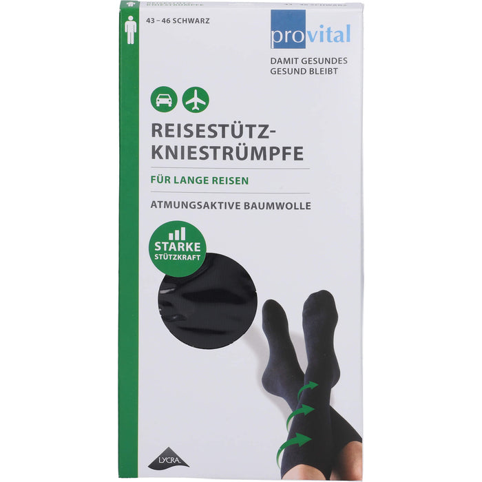 Provital Reisekniestrümpfe Baumwolle marine Gr. 39-42, 2 St 