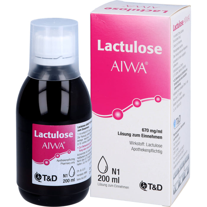Lactulose AIWA 670 mg / ml Lösung bei Verstopfung, 200 ml Solution